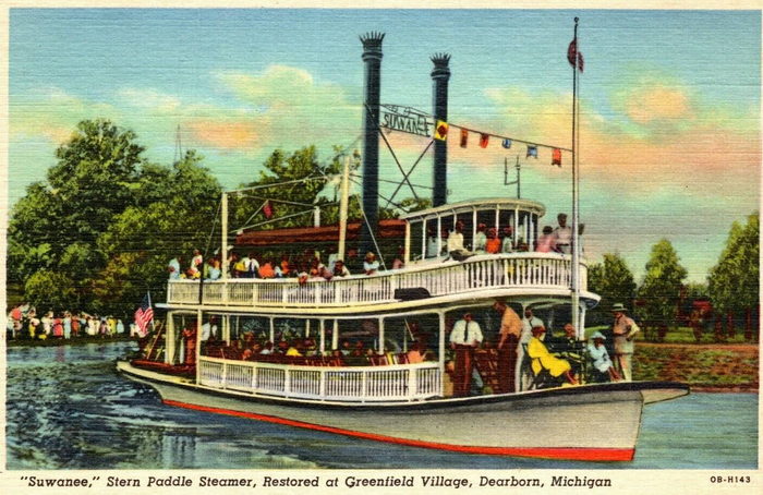 Suwanee Park and Steamboat - OLD POSTCARD